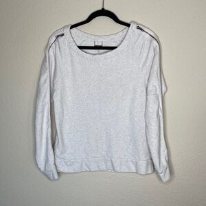 Corson grey pullover sweatshirt crewneck zipper sleeves Sz s/m?